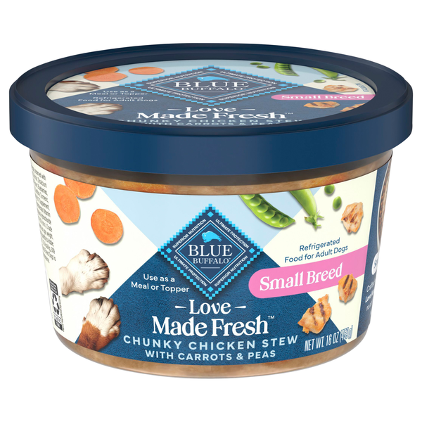 Blue Buffalo Chunky Chicken Stew Small Breed Dog Food Refrigerated