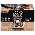 JOCKO Molk Sweet Cream Coffee 30g Protein Shakes - 12 pk