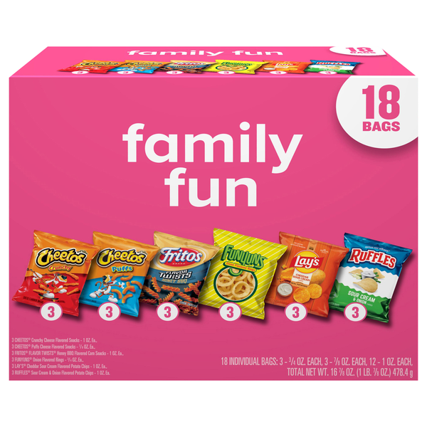 Frito-Lay Snacks Family Fun Variety Pack - 18 ct