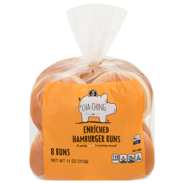 Cha-Ching Enriched Hamburger Buns - 8 ct