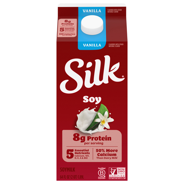 Silk Vanilla Soymilk Refrigerated