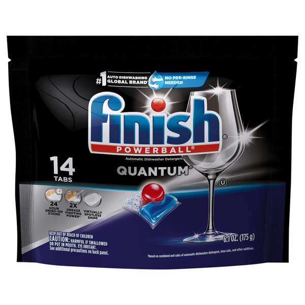 FINISH Powerball Quantum Automatic Dishwasher Detergent Tabs - 14 ct