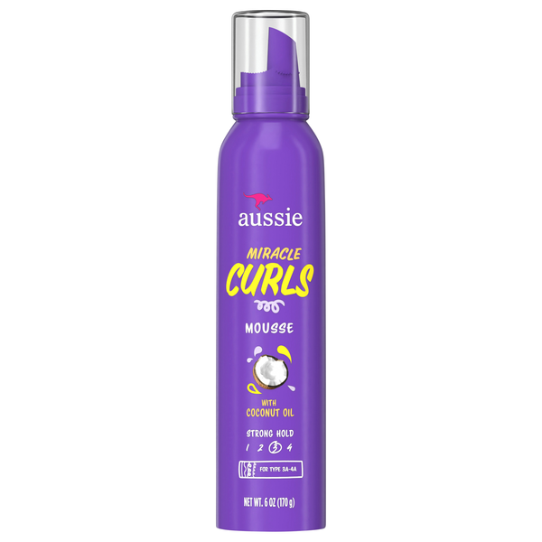 Aussie Miracle Curls Mousse with Coconut Oil Maximum Hold