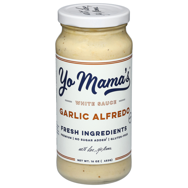 Yo Mama's Gluten Free Garlic Alfredo White Sauce