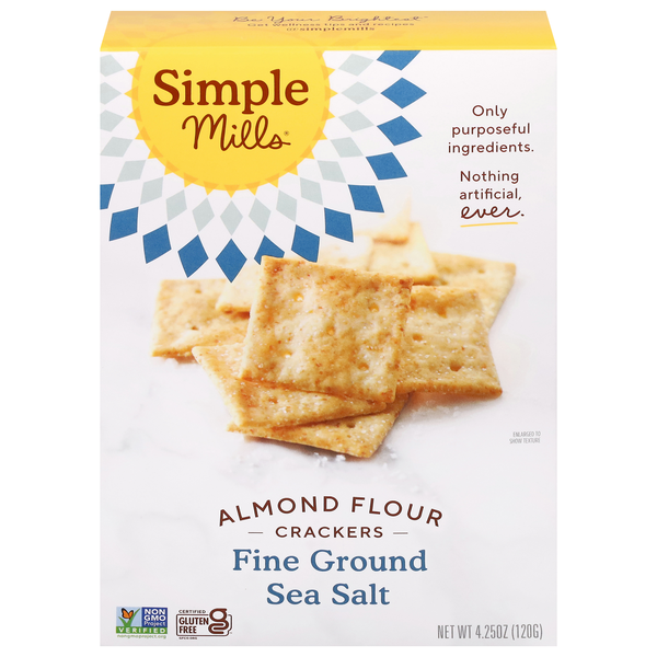 Simple Mills Gluten Free Fine Ground Sea Salt Almond Flour Crackers
