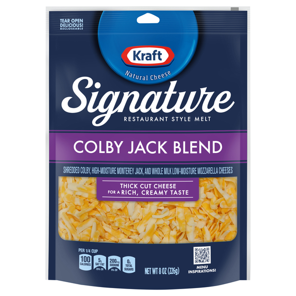 Kraft Signature Thick Shredded Colby Jack Blend Cheese