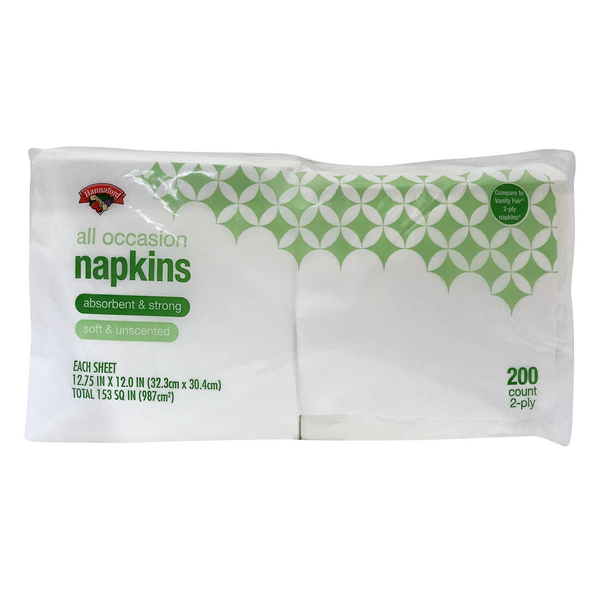 Hannaford All Occasion Napkins 2-Ply