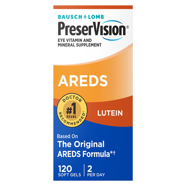 PreserVision AREDS Lutein Eye Vitamin & Mineral Supplement Soft Gels