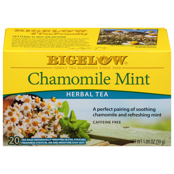 Bigelow Caffeine Free Chamomile Mint Herbal Tea Bags