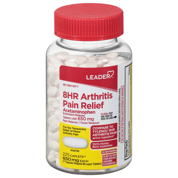 Leader 650mg 8 Hour Arthritis Pain Relief Caplets