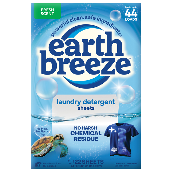 Earth Breeze Fresh Scent Laundry Detergent Sheets
