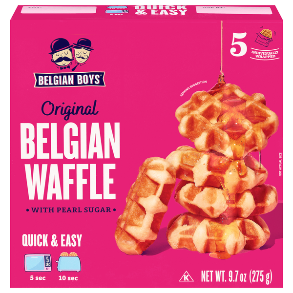 Belgian Boys Original Belgian Waffle with Pearl Sugar - 5 ct