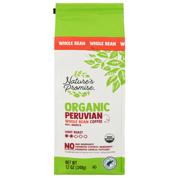 Nature's Promise Organic Peruvian Light Roast Whole Bean Coffee