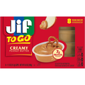 Jif To Go Creamy Peanut Butter Portable Snack Cups - 8 ct