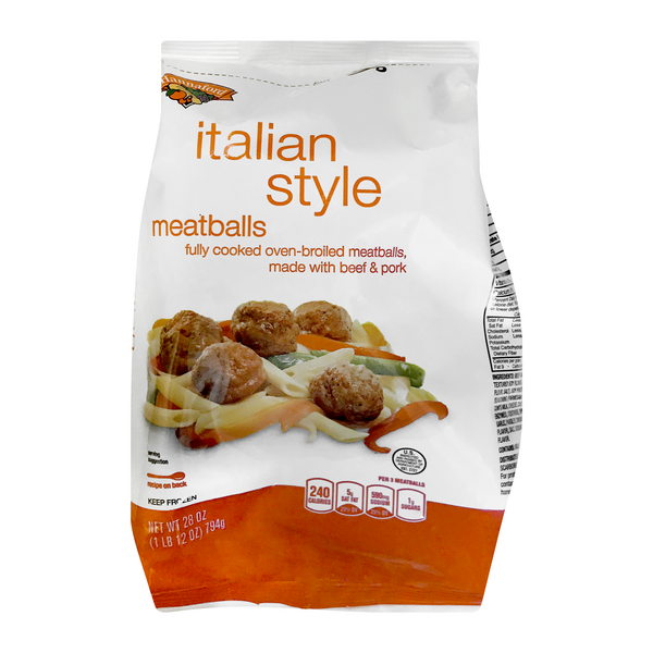 Hannaford Italian Style Beef & Pork Meatballs Frozen