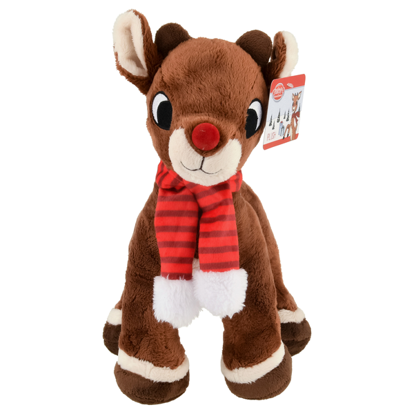 Rudolph the Red-Nosed Reindeer Holiday Plush with Scarf