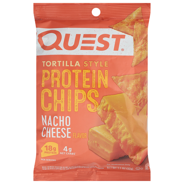 Quest Gluten Free Nacho Cheese 18g Tortilla Style Protein Chips