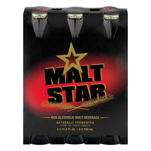 Malt Star Malt Beverage Non-Alcoholic - 6 pk