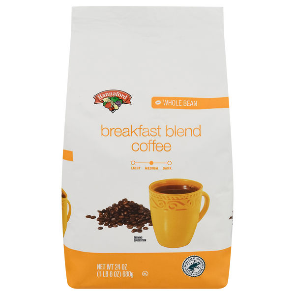 Hannaford Breakfast Blend Medium Roast Whole Bean Coffee