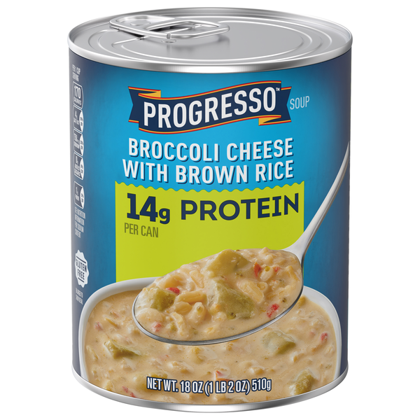 Progresso Gluten Free 14g Protein Broccoli Cheese with Brown Rice Soup