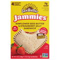 SunButter Jammies Nut Free Sunflower Butter/Strawberry Jelly Sandwich 4 ct