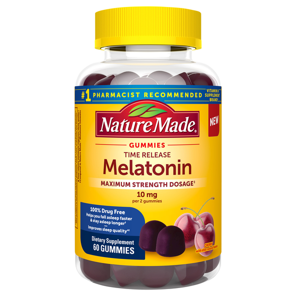 Nature Made Max Strength 10mg Melatonin Time Release Gummies
