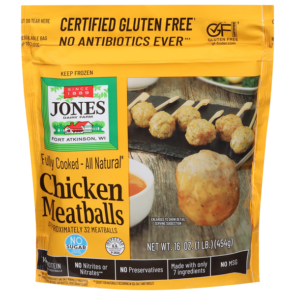 Jones Dairy Farm Chicken Meatballs - apx 32 ct Frozen