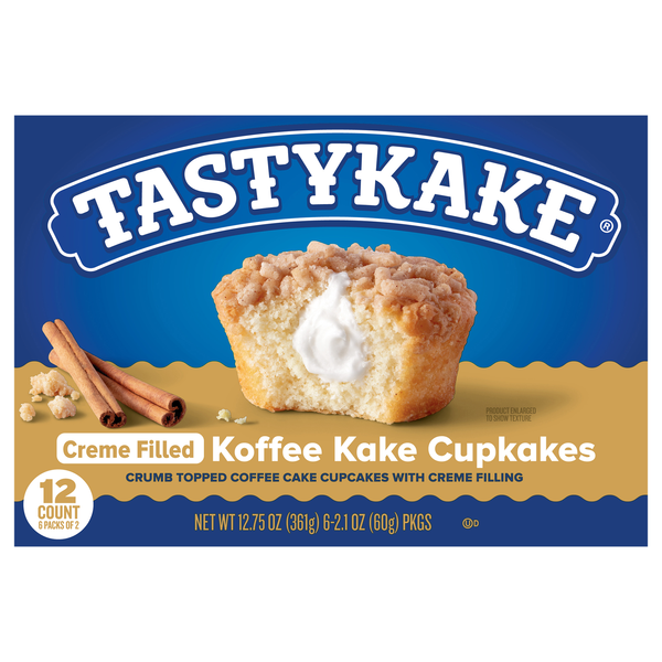 Tastykake Creme Filled Koffee Kake Cupcakes 2 ea - 6 ct