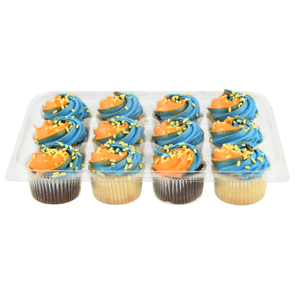 Hannaford Bakery Summer Shades Assorted Cupcakes - 12 ct