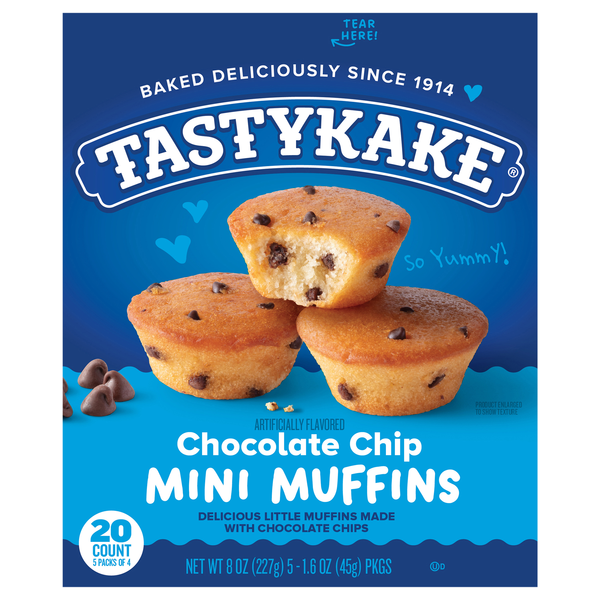 Tastykake Mini Muffins Chocolate Chip 5 ea - 4 ct