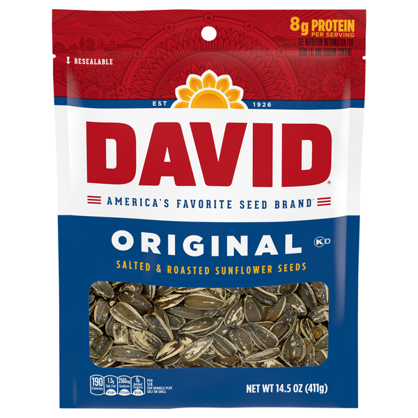 DAVID Original Salted & Roasted Sunflower Seeds