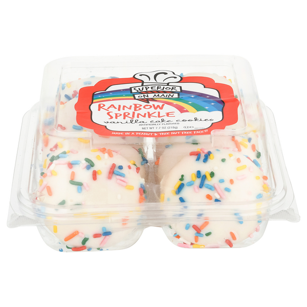 Superior On Main Rainbow Sprinkle Vanilla Cake Cookies - 10 ct