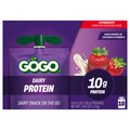 GoGo Strawberry Dairy Protein Snack On The Go Pouches - 10 ct