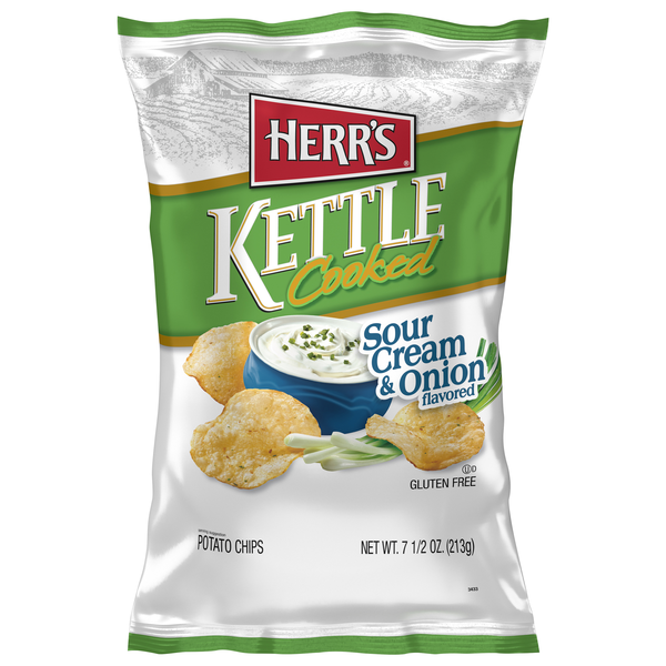 Herr's Sour Cream & Onion Kettle Cooked Potato Chips