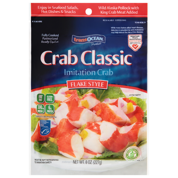 Save on transOcean Crab Classic Imitation Crab Meat Flake Style Order