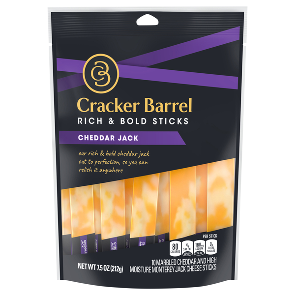 Cracker Barrel Cheddar & Monterey Jack Cheese Sticks - 10 ct
