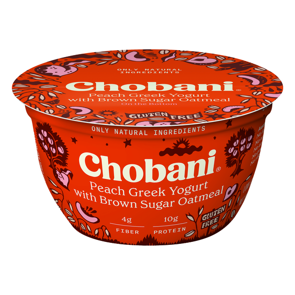 Save on Chobani Peach Greek Yogurt with Brown Sugar Oatmeal Gluten Free