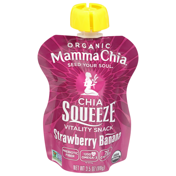 Mamma Chia Organic Chia Squeeze Strawberry Banana Vitality Snack