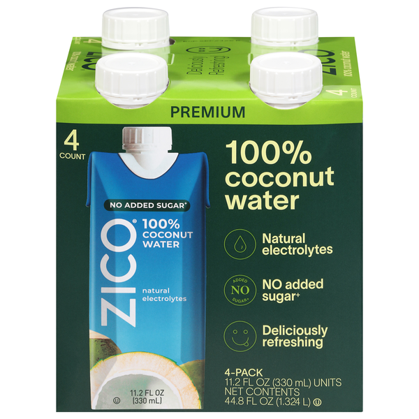 ZICO No Added Sugar Coconut Water - 4 pk