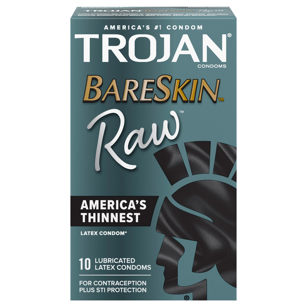 Trojan BareSkin Raw Lubricated Latex Condoms