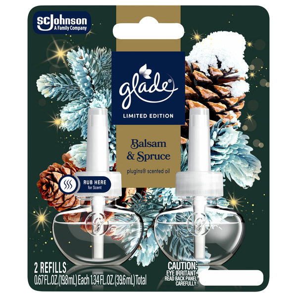 Glade plugIns Balsam & Spruce Scented Oil Refill - 2 ct