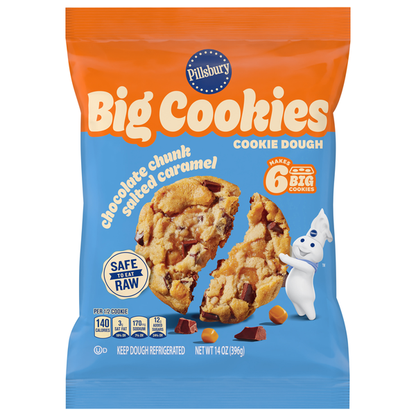 Pillsbury Big Cookies Chocolate Chunk Salted Caramel Dough