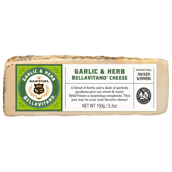 Sartori Garlic & Herb BellaVitano Cheese Wedge