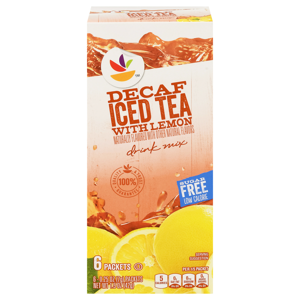 Our Brand Sugar Free Decaf Lemon Iced Tea Drink Mix - 6 ct