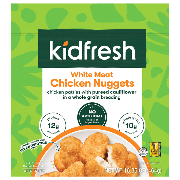 Kidfresh Breaded White Meat Chicken Nuggets Frozen