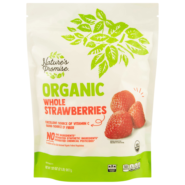 Nature's Promise Organic Whole Strawberries Frozen