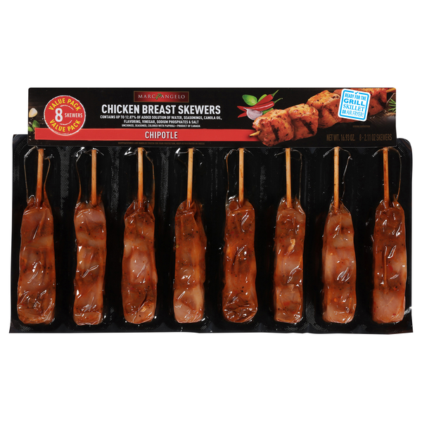 Marc Angelo Chipotle Chicken Breast Skewers - 8 ct