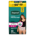 Depend Women's Fresh Protection Incontinence Underwear Maximum Blush M