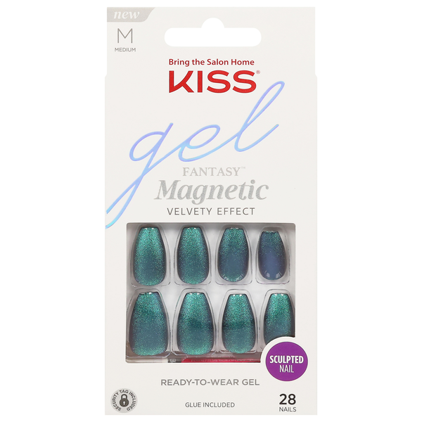Kiss Gel Fantasy Velvety Effect Magnetic Nails Medium