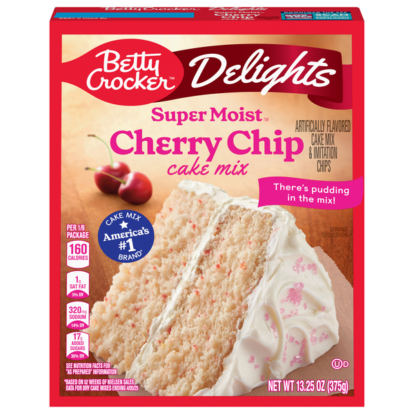 Betty Crocker Delights Super Moist Cherry Chip Cake Mix